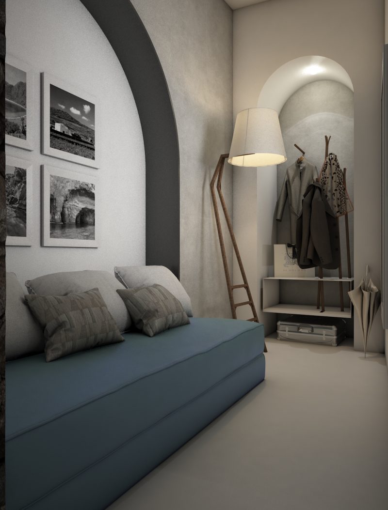 B&B Pantelleria - Render interni fotrealistici - Camera ospiti - Monica Campana | Render & Design
