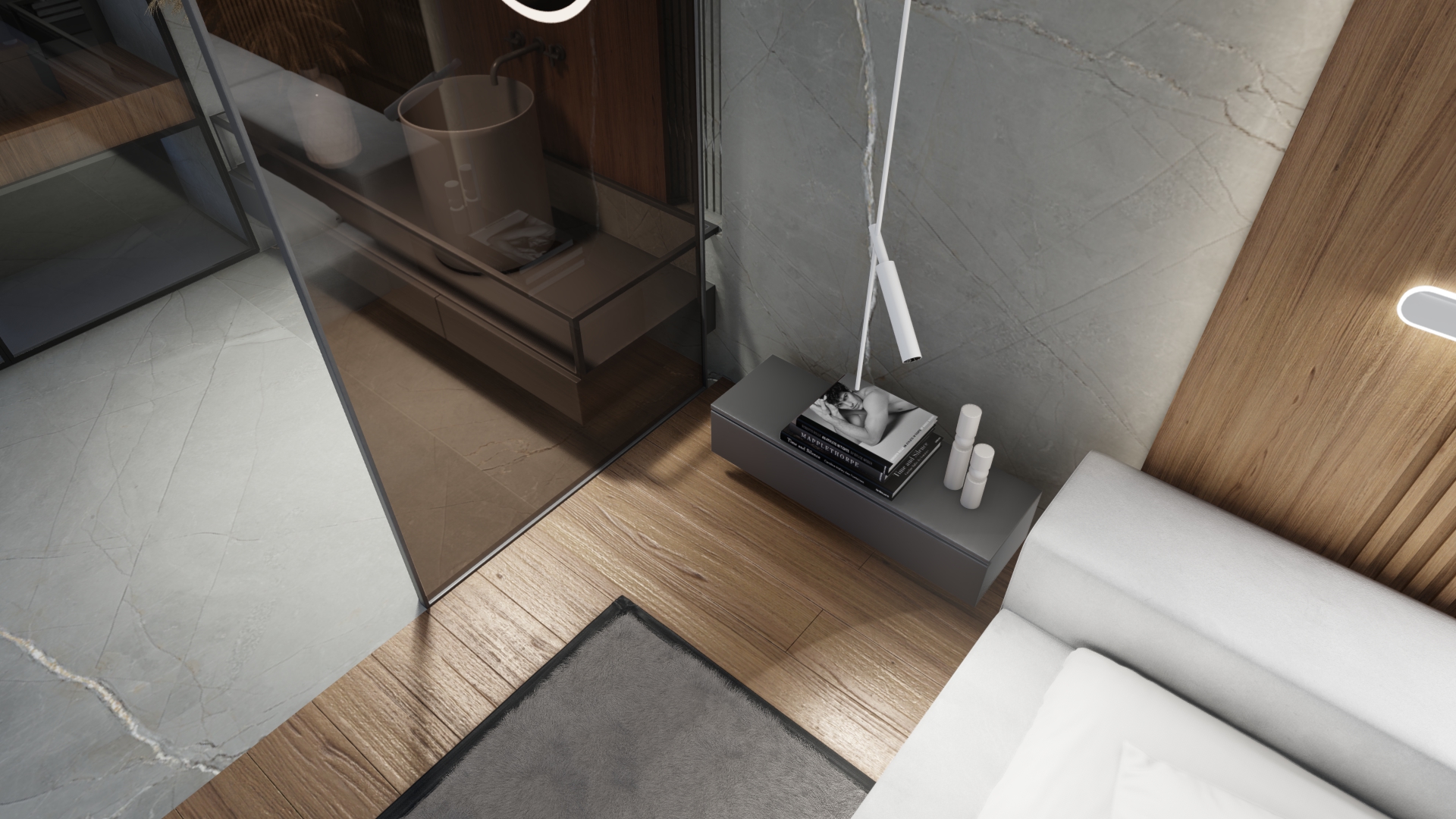 Progettazione e visualizzazione 3D di un appartamento moderno